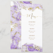 lavendel goud Menu (Voorkant / Achterkant)