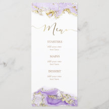 lavendel goud Menu