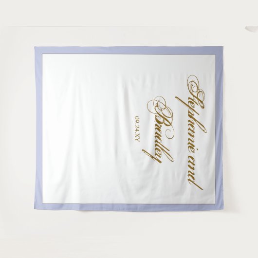 Lavendel Goud Minimalistische Elegante Bruiloft Ac Wandkleed (Voorkant (horizontaal))