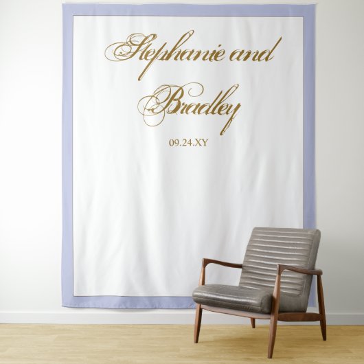 Lavendel Goud Minimalistische Elegante Bruiloft Ac Wandkleed (In situ)