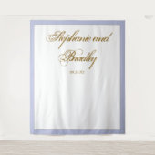 Lavendel Goud Minimalistische Elegante Bruiloft Ac Wandkleed (Voorkant)