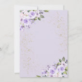 Lavendel Goud Quinceañera Mis Quince 15 Años Kaart (Achterkant)