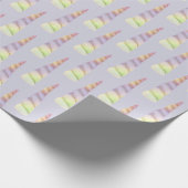 Lavendel Goud Roze Paarse Limoen Eenhoorn Verjaard Cadeaupapier (Hoek)