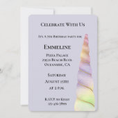 Lavendel Goud Roze Paarse Limoen Eenhoorn Verjaard Kaart (Voorkant)