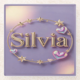 Lavendel Goud Sterren Silvia Onderzetter
