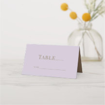 Lavendel & Goud Wedding Gevouwen Plaats Kaart