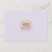 Lavendel Gouden Dinosaur Ballerina Luierraffel Informatiekaartje (Achterkant)