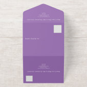 lavendel - gouden folie all in one uitnodiging (Buiten)