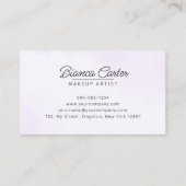 Lavendel Gouden Glitter Agaat Make-up Artiest Salo Visitekaartje (Voorkant)