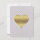 Lavendel Gouden Hart Polka Dot Vrijgezellenfeest P Kaart (Voorkant)