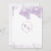 Lavendel Gouden Inkt Elegante Huwelijksuitnodiging Kaart (Achterkant)