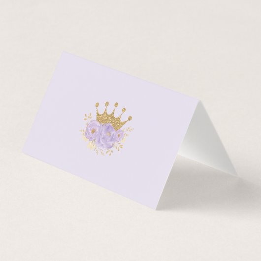 Lavendel Gouden Kroonprinses Bedankt Kaart (Achterkant)