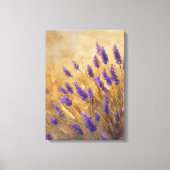 Lavendel Gouden Veld Canvas Afdruk (Voorkant)