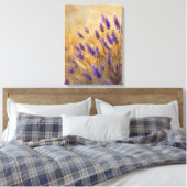 Lavendel Gouden Veld Canvas Afdruk (Insitu (Slaapkamer))