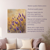 Lavendel Goudveld Canvas Afdruk