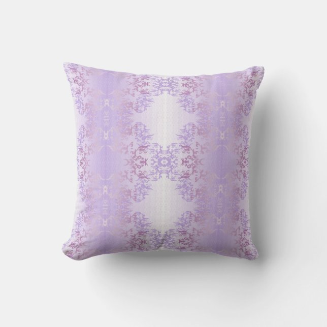 Lavendel Grace Damast Kussen (Voorkant)