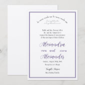 Lavendel grens Joodse trouwkaarten Kaart (Voorkant / Achterkant)