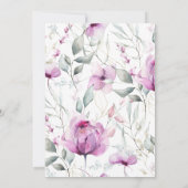 Lavendel grijs bloemenbijbel vers Christelijk brui Kaart (Achterkant)