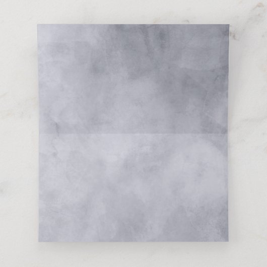 Lavendel & Grijs Bloemenkrans Tafelnummer Plaatskaartje (Binnenkant ongevouwen)