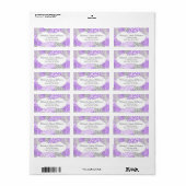 Lavendel grijs Dahlia bruiloft bruids Baby shower Etiket (Full Sheet)