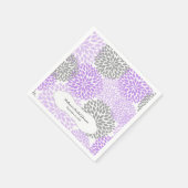 Lavendel Grijs Dahlia mums / uw eigen formulering Servet (Hoek)