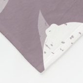 Lavendel Grijs en Wit Manta Ray en Stingray Fleece Deken (Hoek)