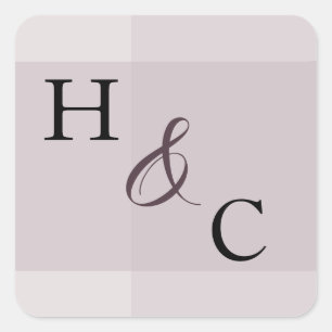 Lavendel grijs neutrale minimalistische bruiloft S Vierkante Sticker