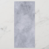 Lavendel & Grijs Roos Bloemenkrans Trouwmenu Menu (Achterkant)