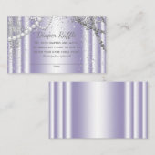 Lavendel Grijze Luier Raffle Tickets Informatiekaartje (Voorkant / Achterkant)