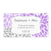 Lavendel & Grijze Mum Waterfles - pas het aan! Etiket (Voorkant)