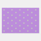Lavendel Grijze Polka Dot Gift Wrapping Paper (Voorkant 2)