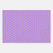 Lavendel Grijze Polka Dot Gift Wrapping Paper (Voorkant)