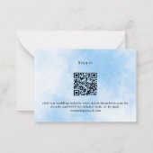 Lavendel groen blauw QR bruiloft reactie RSVP Notitiekaartje (Achterkant)
