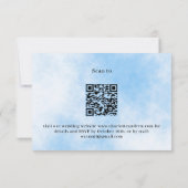 Lavendel groen blauw QR bruiloft RSVP reactie Kaartje (Achterkant)