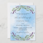 Lavendel groen blauw QR code luxe bruiloft Kaart (Voorkant)