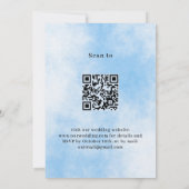 Lavendel groen blauw QR code luxe bruiloft Kaart (Achterkant)