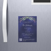 Lavendel groen blauw QR RSVP luxe bruiloft Magnetische Uitnodiging