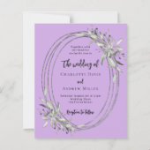 Lavendel groen bruiloft uitnodiging (Voorkant)