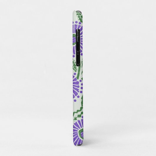 Lavendel groen en wit blokdruk bloem Case-Mate iPhone case (Achterkant/links)