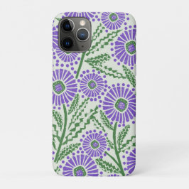 Lavendel groen en wit blokdruk bloem Case-Mate iPhone case