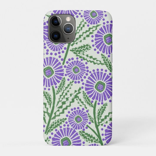 Lavendel groen en wit blokdruk bloem Case-Mate iPhone case (Achterkant)