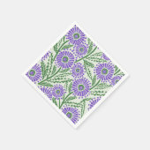 Lavendel groen en wit blokdruk servet (Hoek)