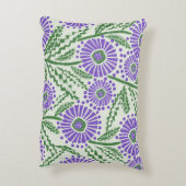 Lavendel, groen en wit Modern Block Print Design Accent Kussen (Achterkant (Verticaal))