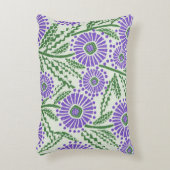 Lavendel, groen en wit Modern Block Print Design Accent Kussen (Voorkant(Verticaal))