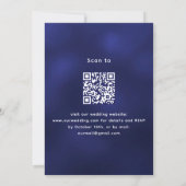 Lavendel groen marineblauw QR code RSVP bruiloft Kaart (Achterkant)