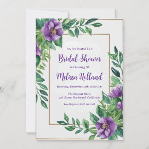 Lavendel groen paarse bloemen vrijgezellenfeest kaart
