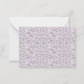Lavendel & Groen Toiletpapier Dank u kaart Notitiekaartje (Achterkant)