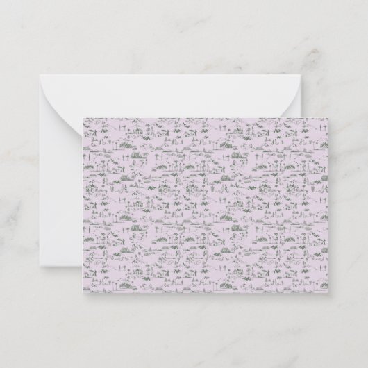 Lavendel & Groen Toiletpapier Dank u kaart Notitiekaartje (Achterkant)