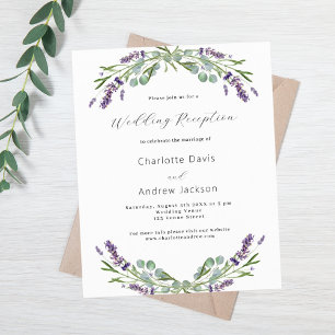 Lavendel groen violet budget bruiloft receptie