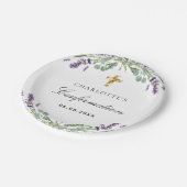 Lavendel groen violette bloemen Bevestiging Papieren Bordje (Gekanteld)